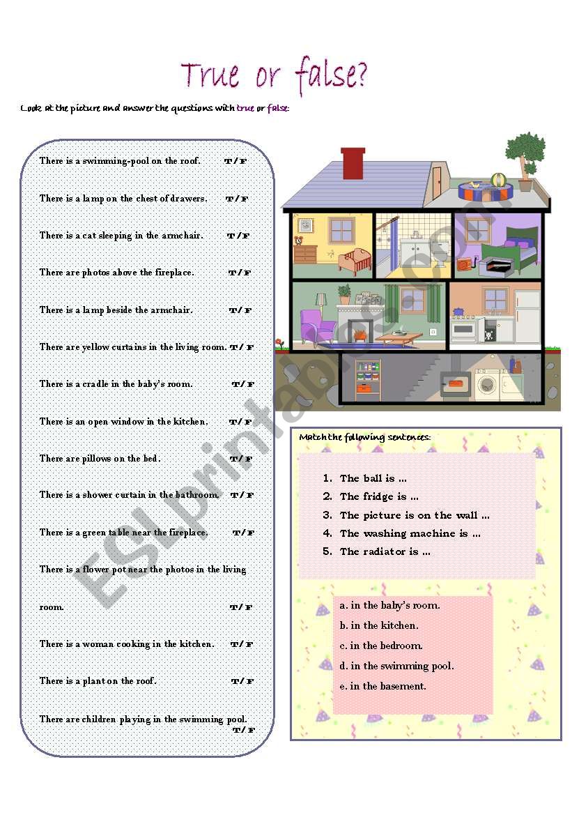 TRUE or FALSE worksheet