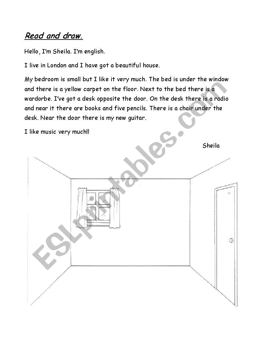 Read and draw worksheet