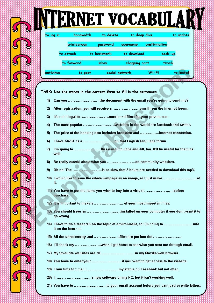 Internet Words and Expressions (Vocabulary Expansion)