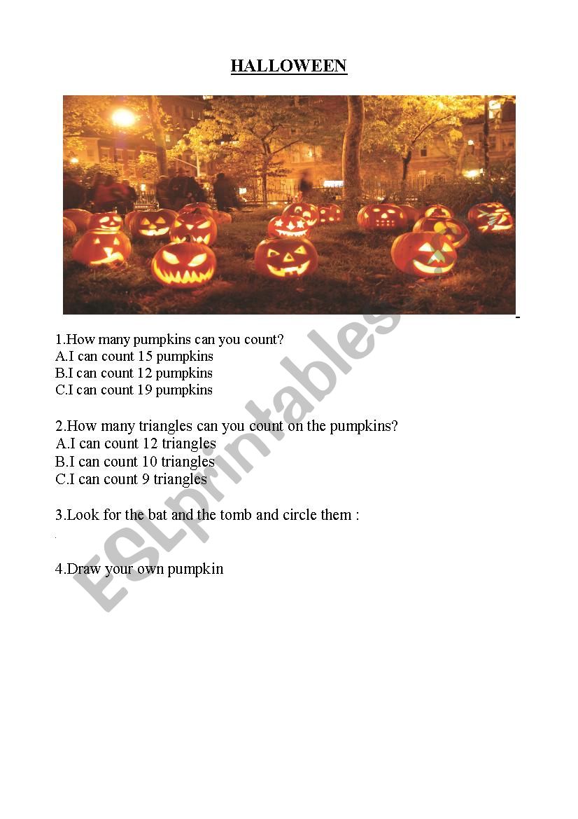 Halloween  worksheet