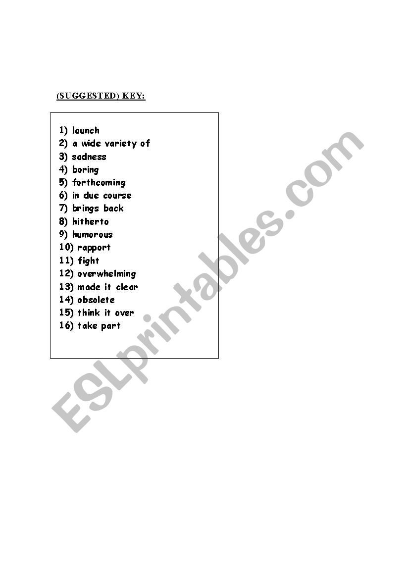 Synonym Builder Formal Vs Informal Wordpairs Esl Worksheet By Coldseed