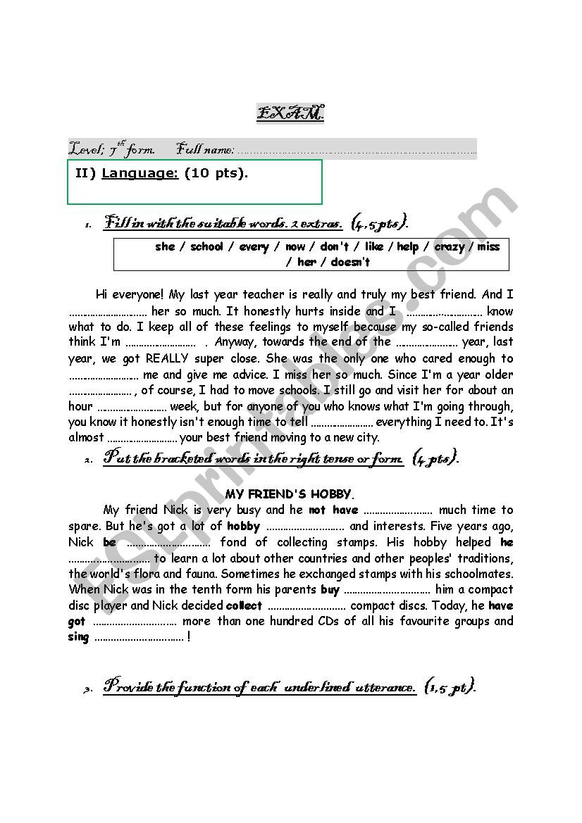 mid-term test number 3 worksheet