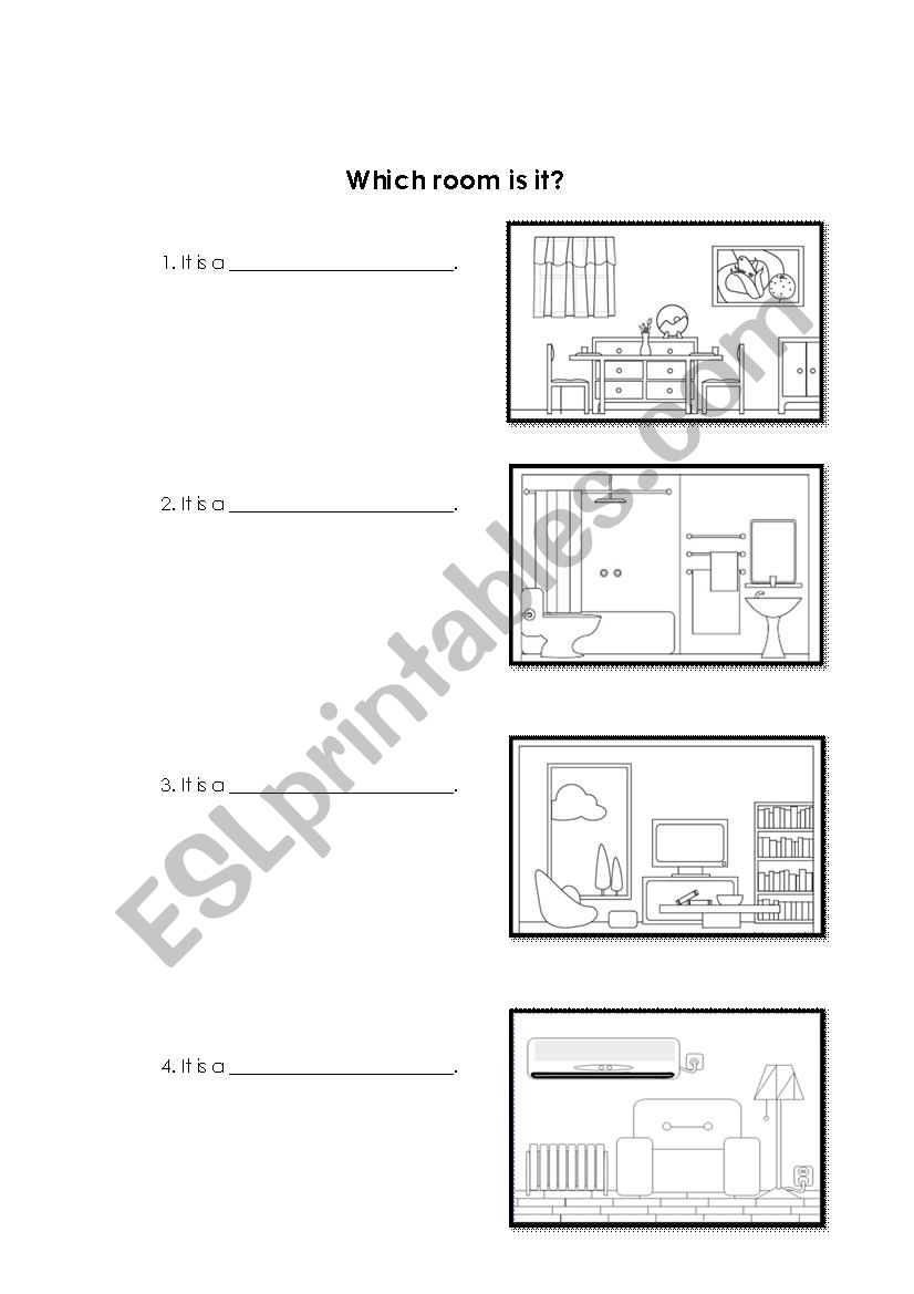 Rooms worksheet