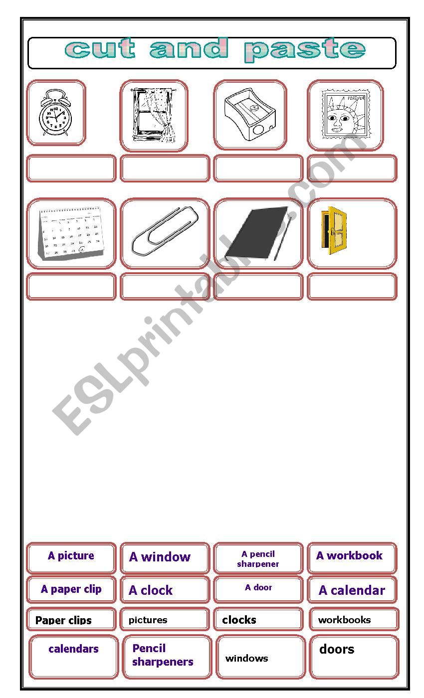 cut and paste worksheet