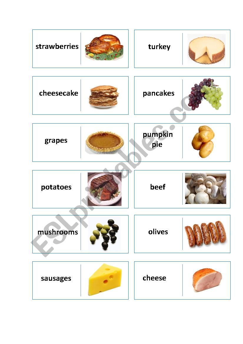 Food Domino 1 worksheet