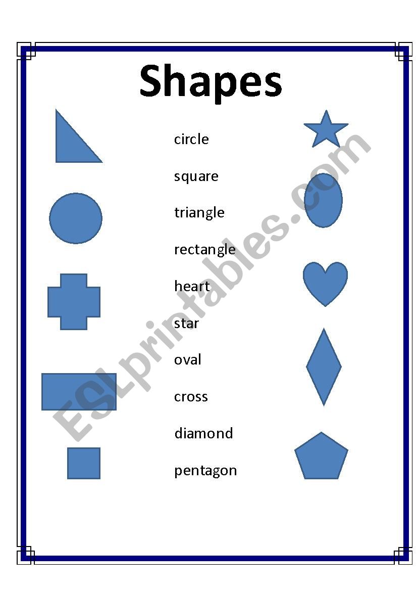 Matching - Shapes worksheet