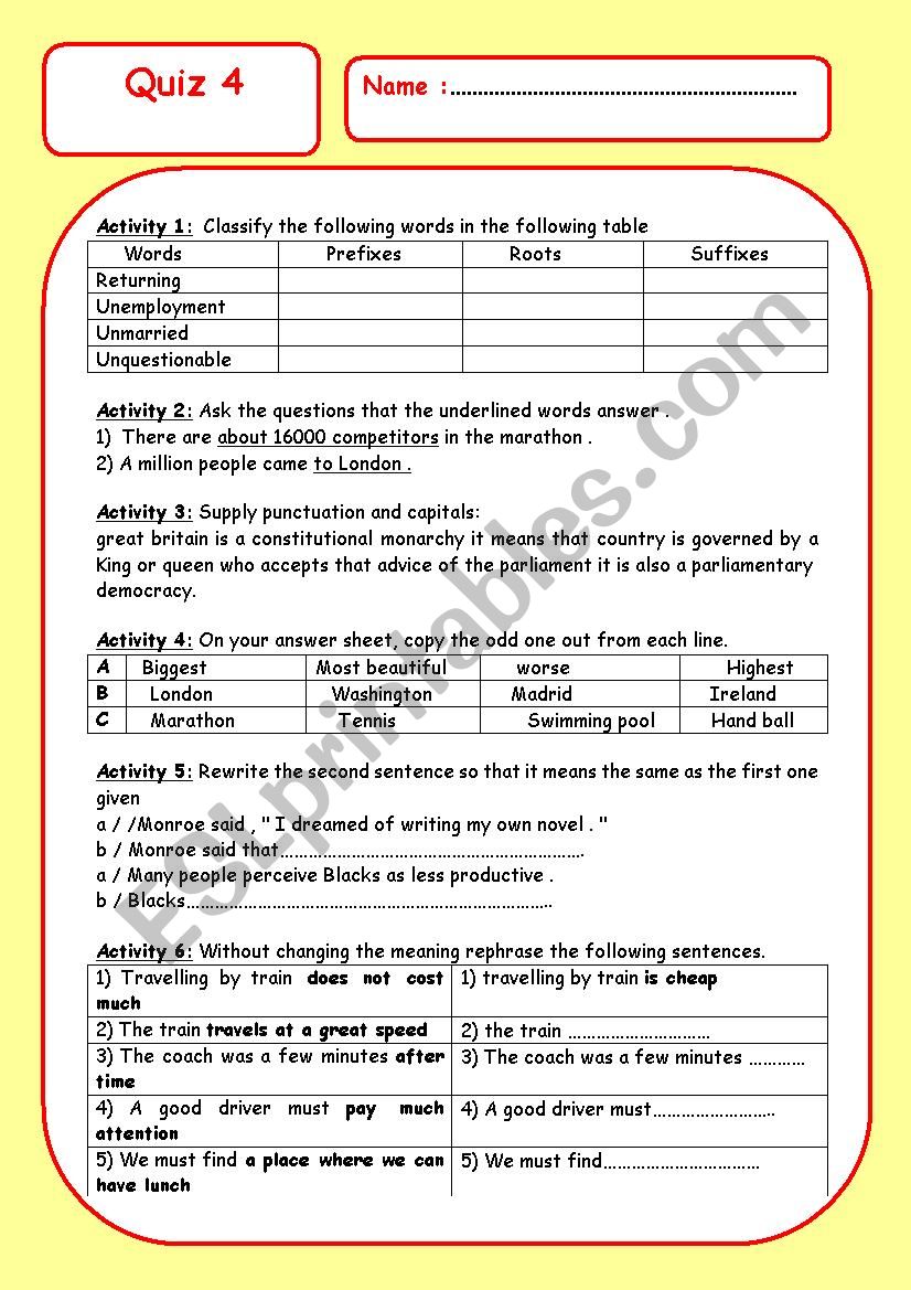 quiz 4 worksheet