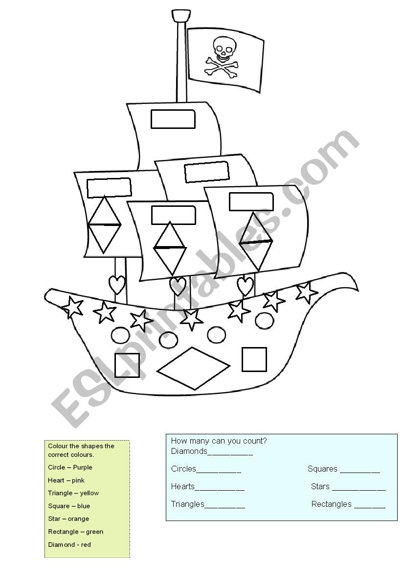 shapes and colours worksheet