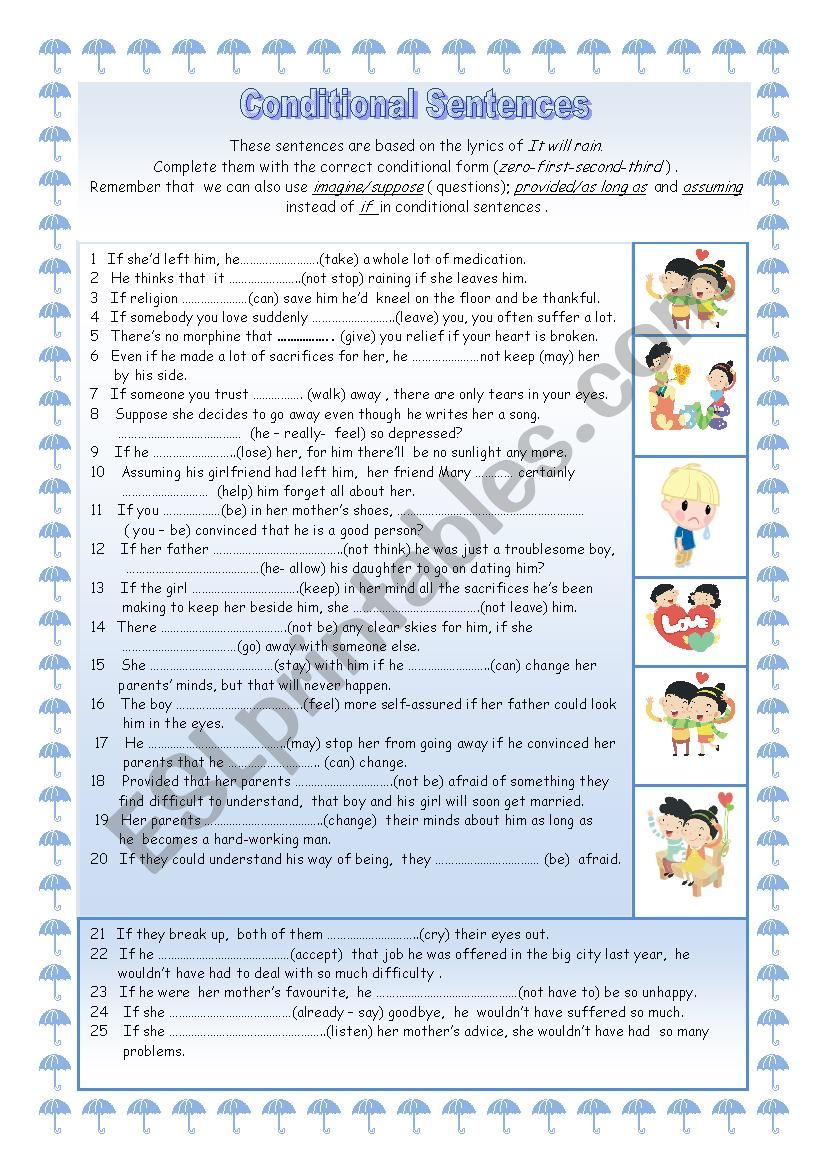 Conditional sentences worksheet