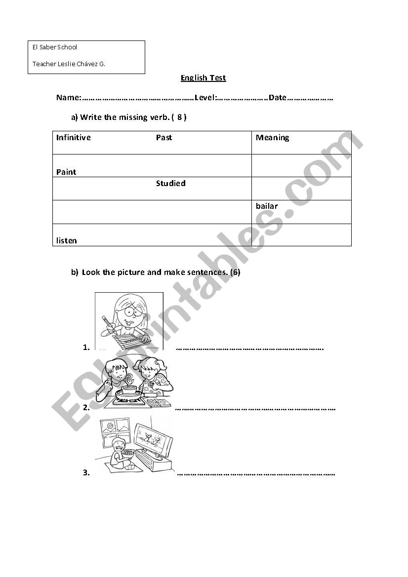 Test worksheet