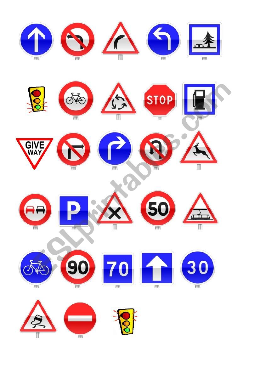 worksheet traffic signs worksheet