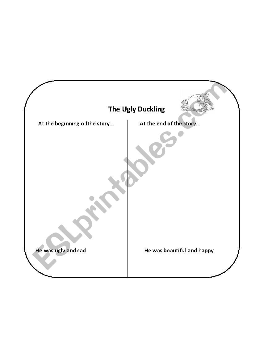 draw ugky duckling worksheet