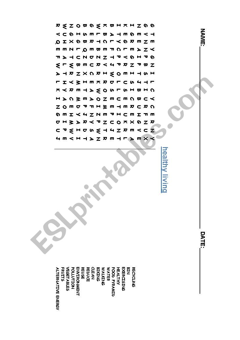 food and drinks wordsearch worksheet