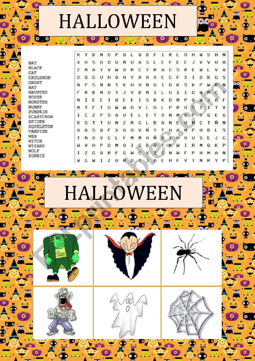 Halloween games worksheet
