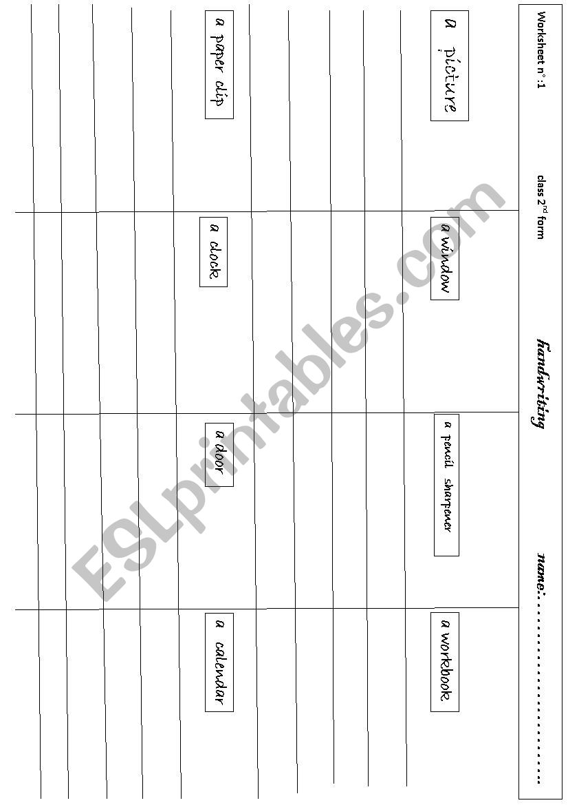 tracing words worksheet