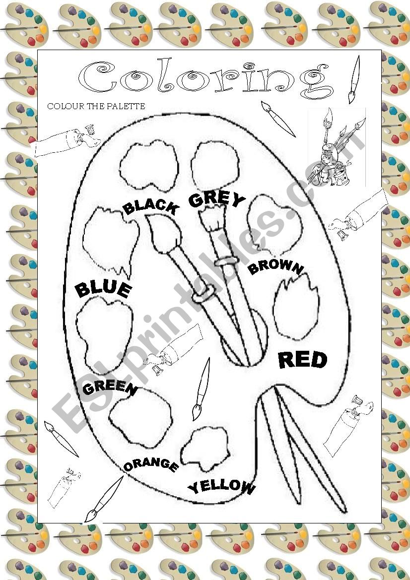 Color the palette worksheet