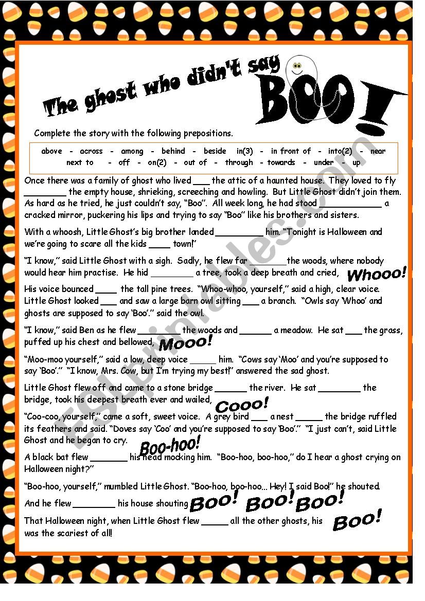 A Halloween Story worksheet
