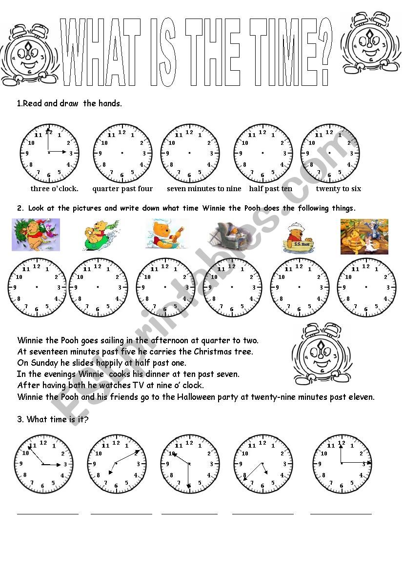 Clock time worksheet