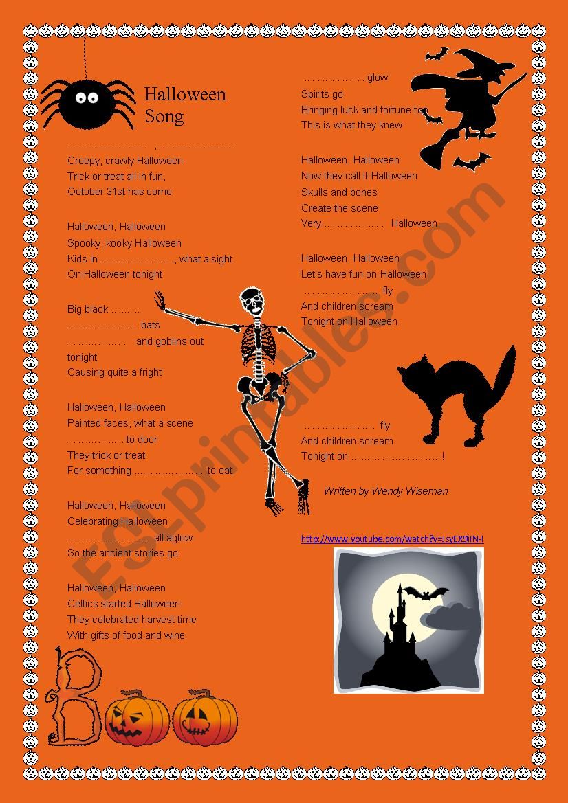 halloween worksheet