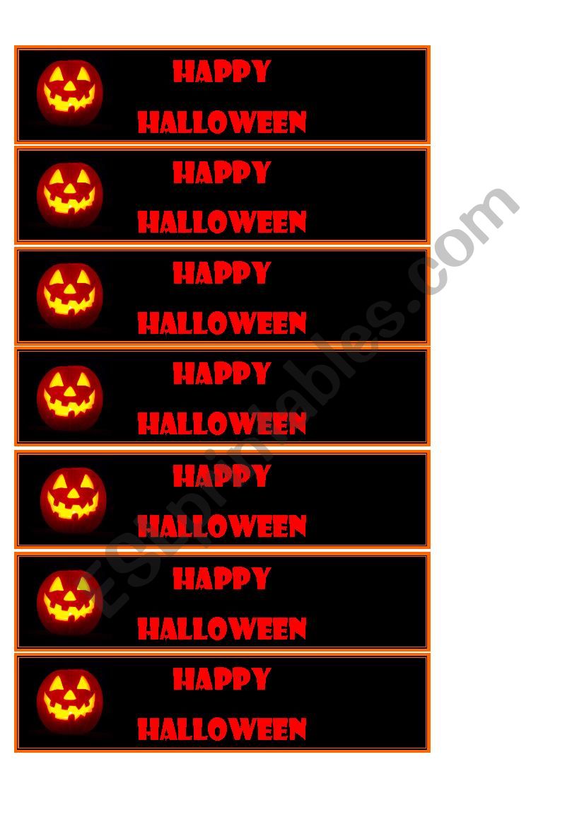 bookmark halloween worksheet