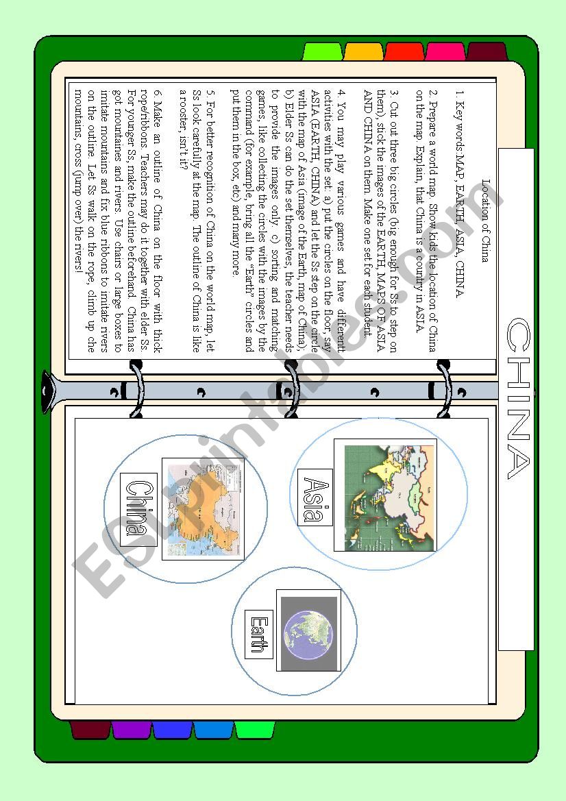 China. Part 1. worksheet