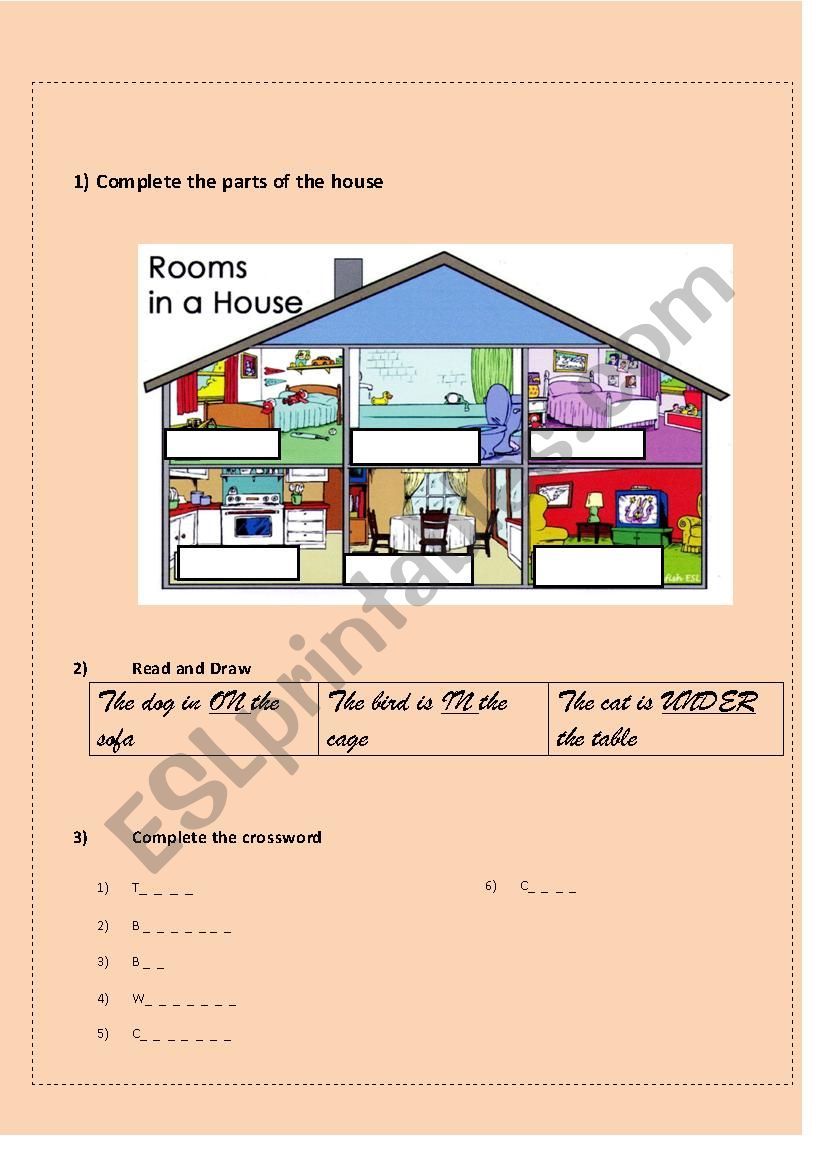 MY  HOUSE worksheet