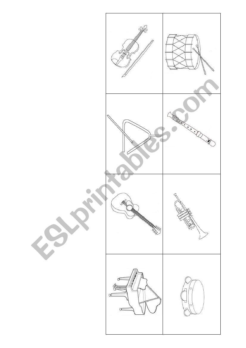 Musical Instruments Memory Game