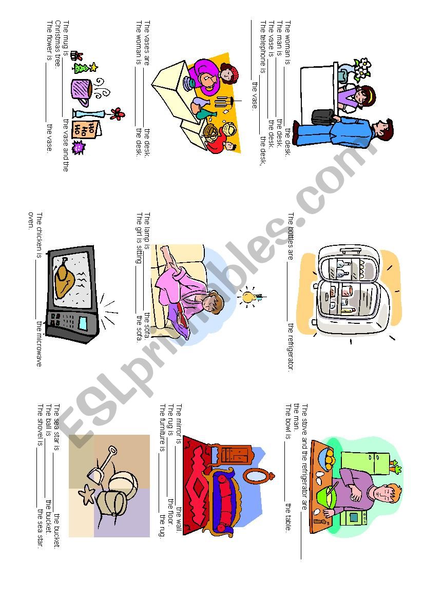 Prepositions of place worksheet