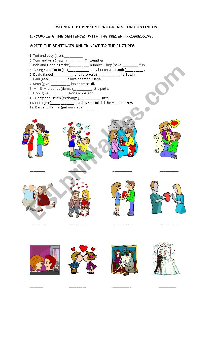 WHAT ARE THEY DOING worksheet