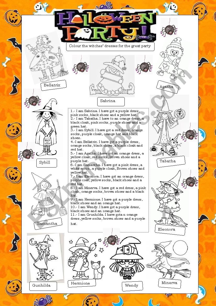 Halloween Party worksheet