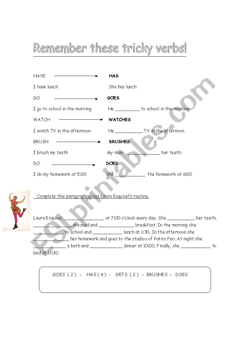 Present simple worksheet