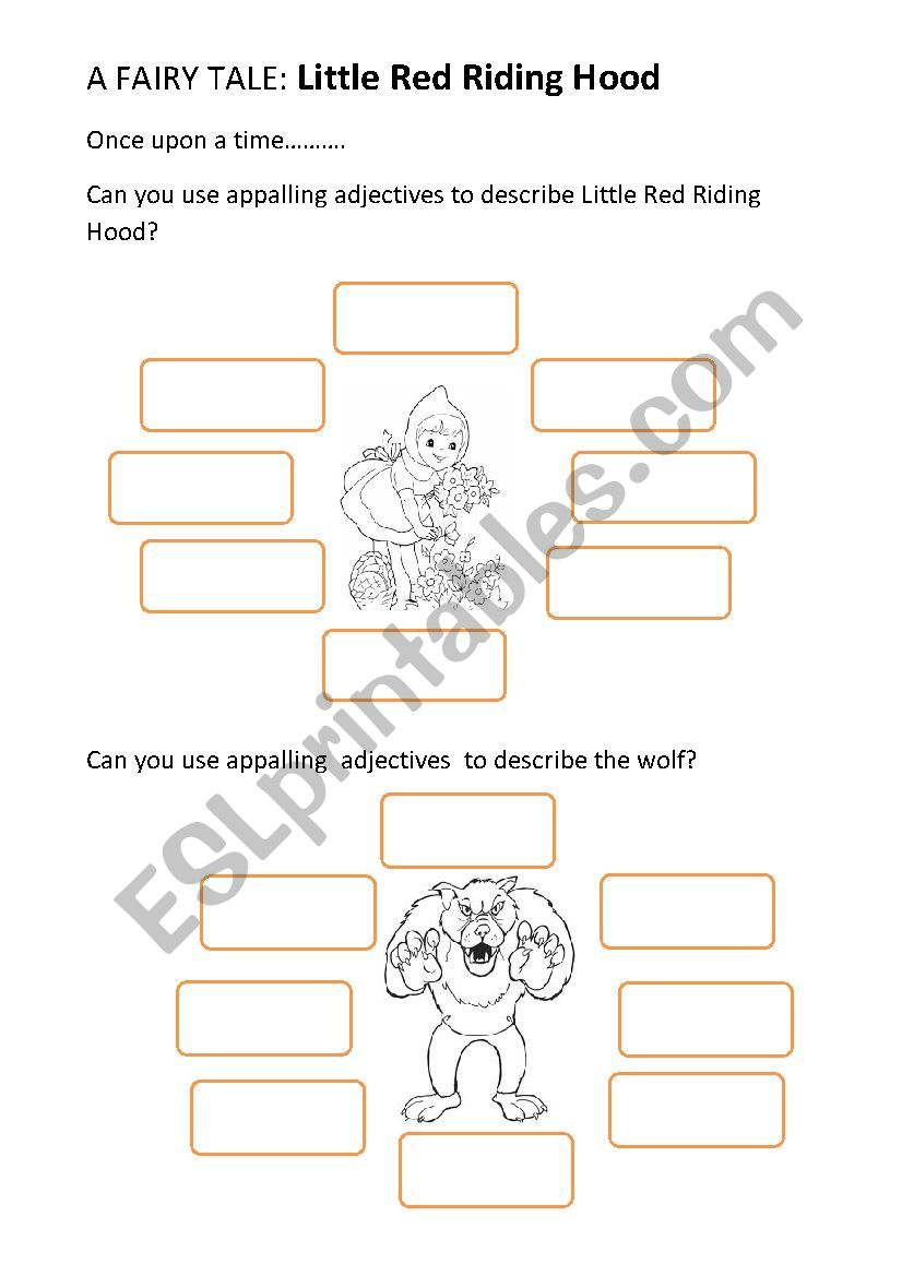 Little Red Riding Hood worksheet