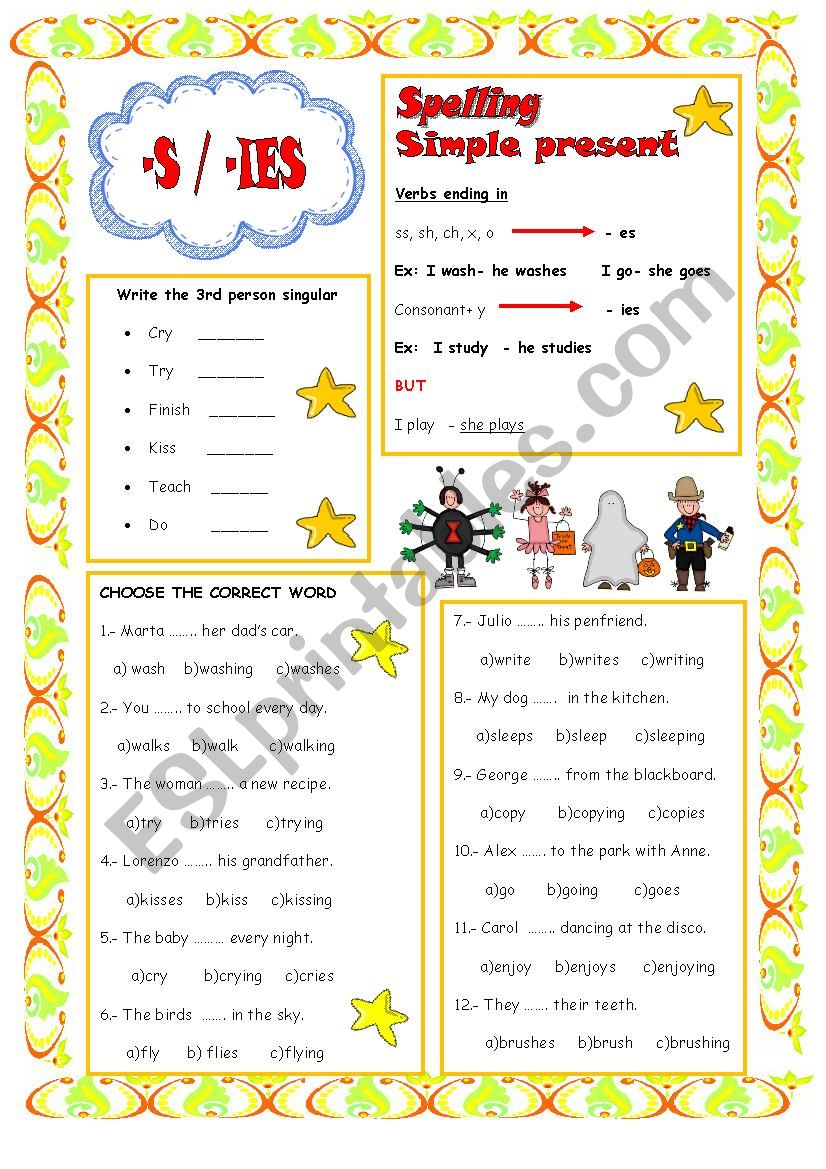 PRESENT SIMPLE 3rd PERSON SINGULAR