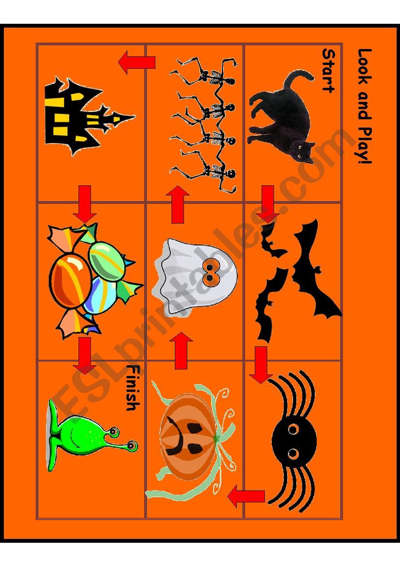 Halloween Pre School Board Game