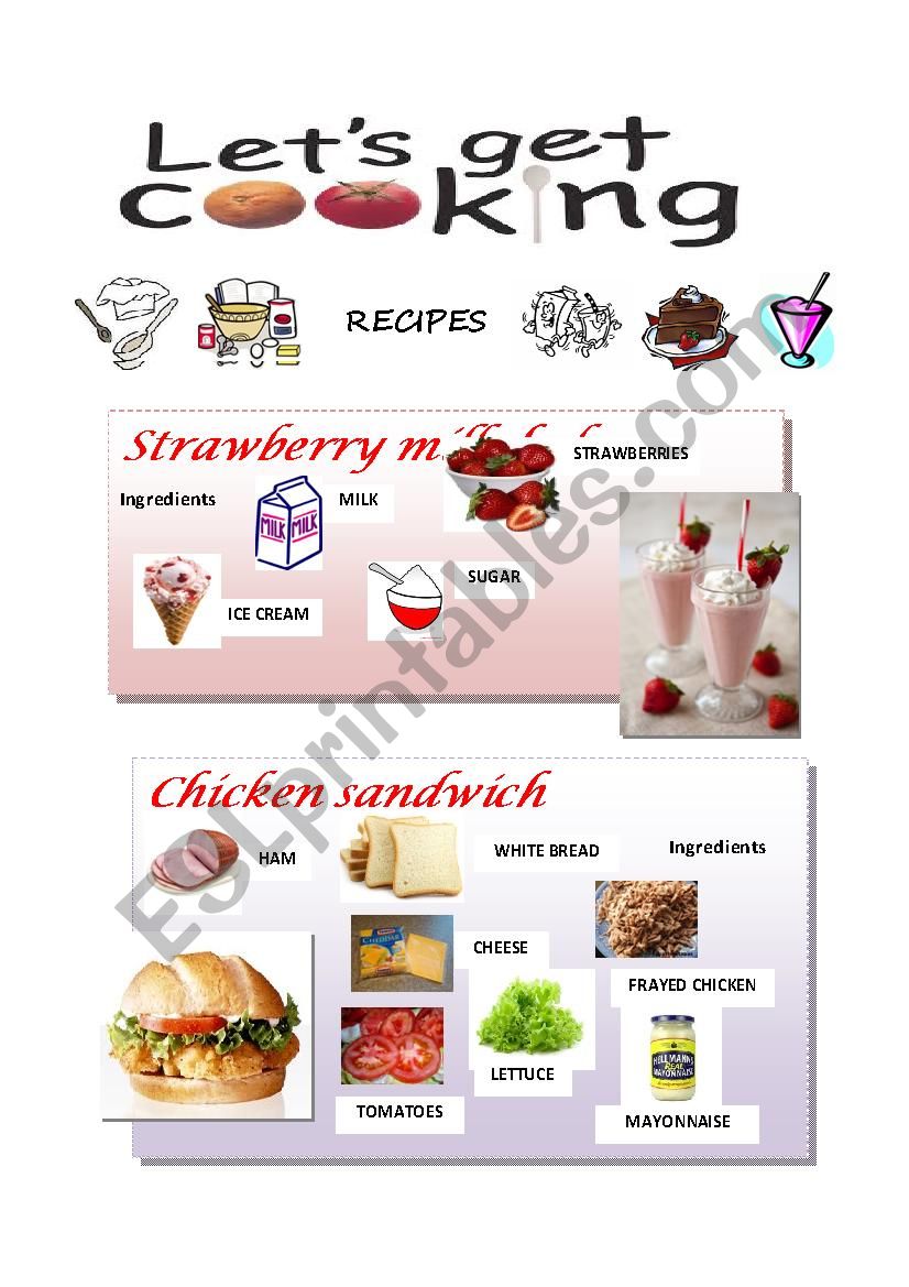 LETS GET COOKING worksheet