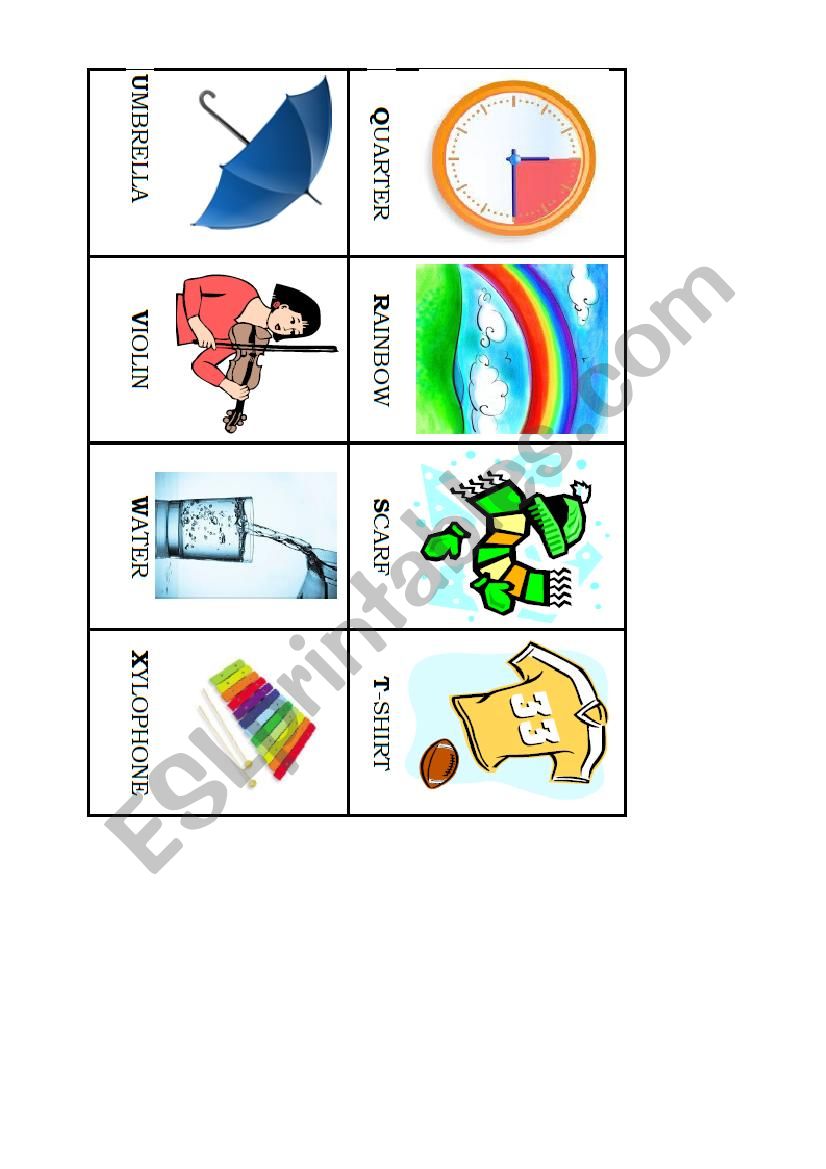 ALPHABET MEMORY GAME worksheet