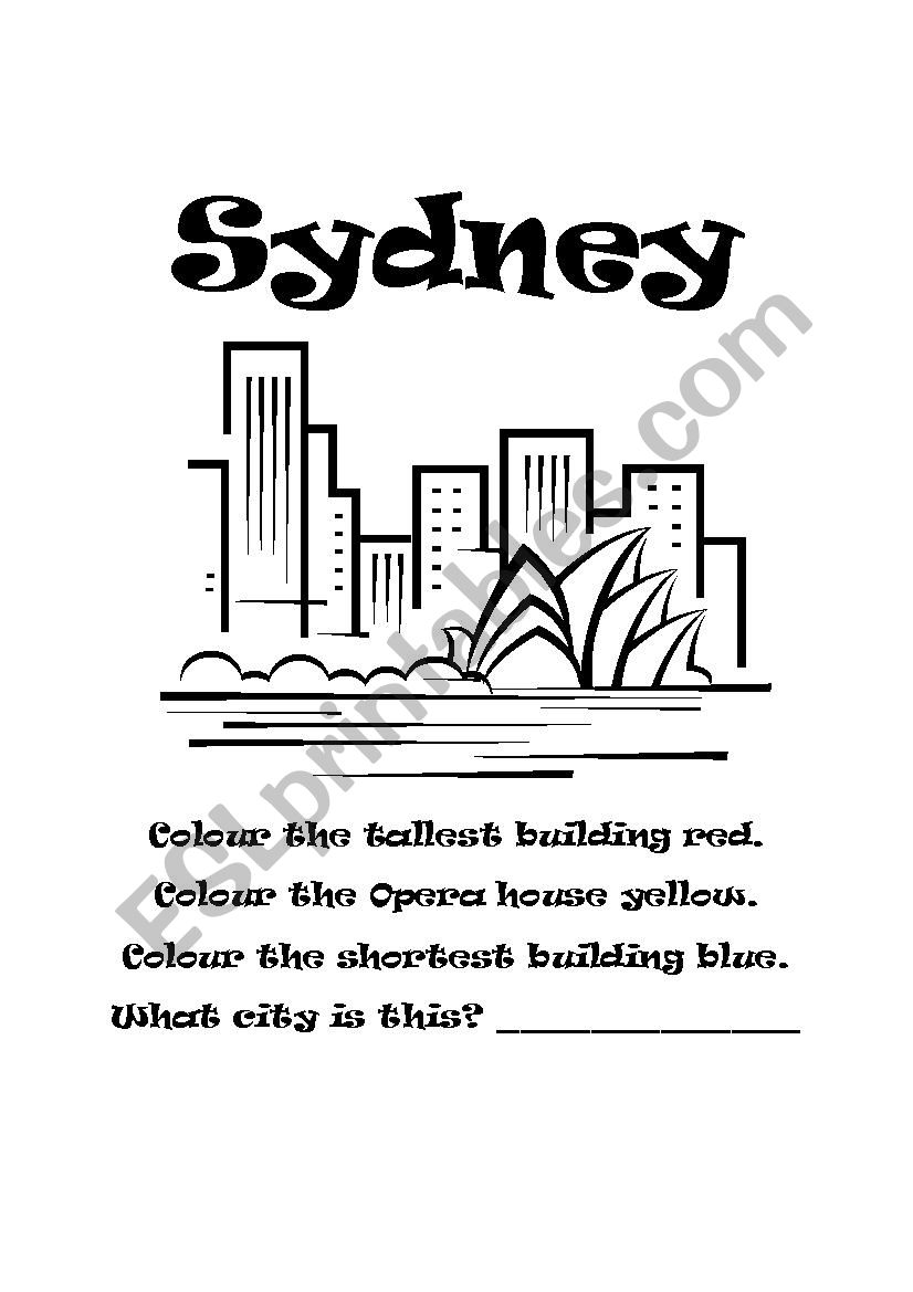 Sydney worksheet