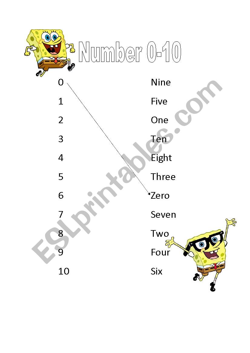 match the number worksheet