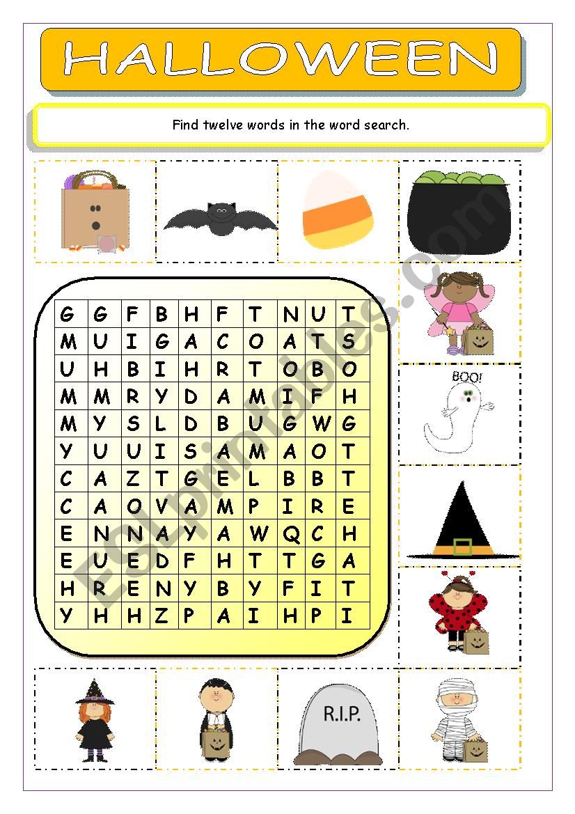 Halloween Wordsearch worksheet