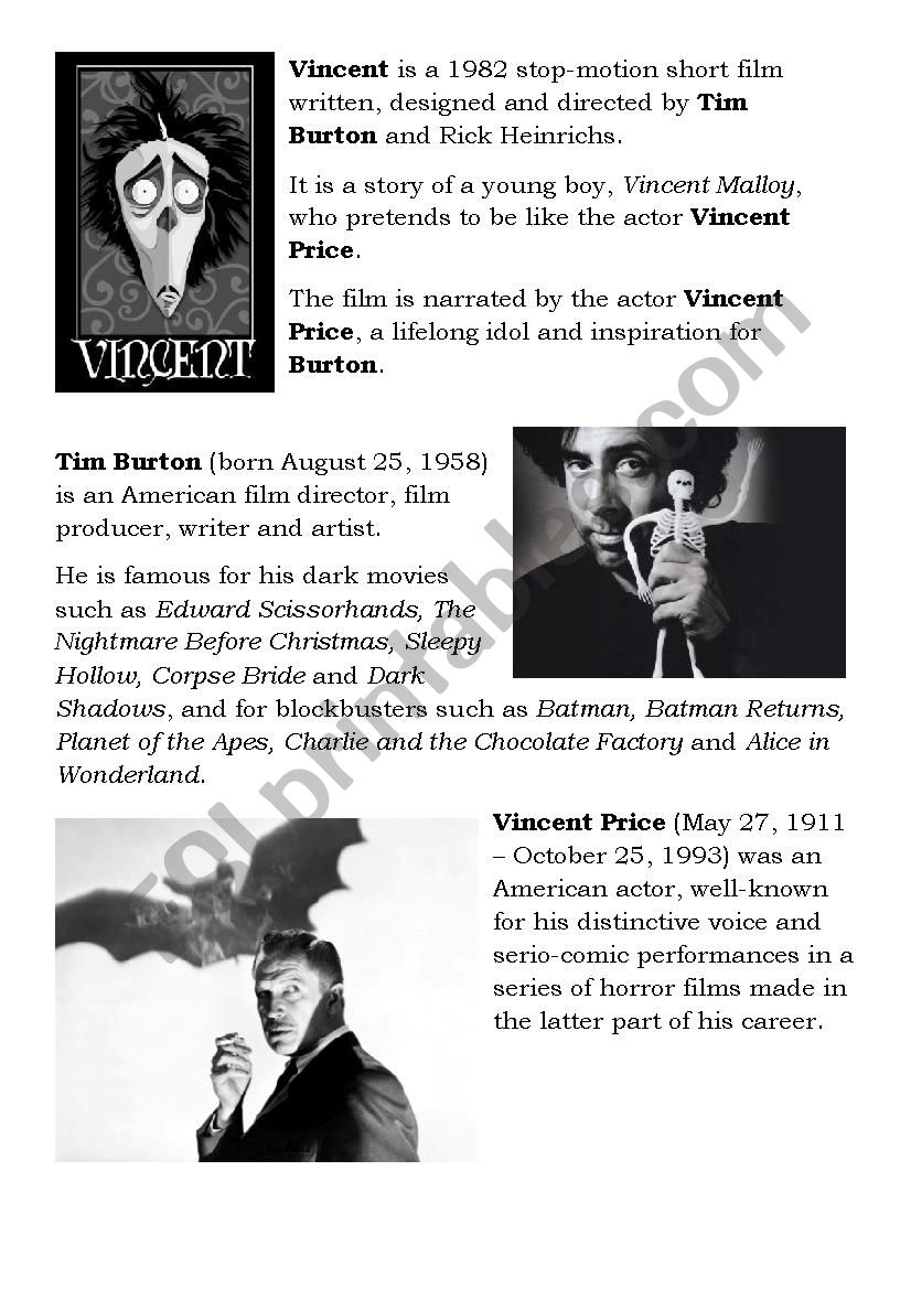 Halloween: Vincent by Tim Burton 