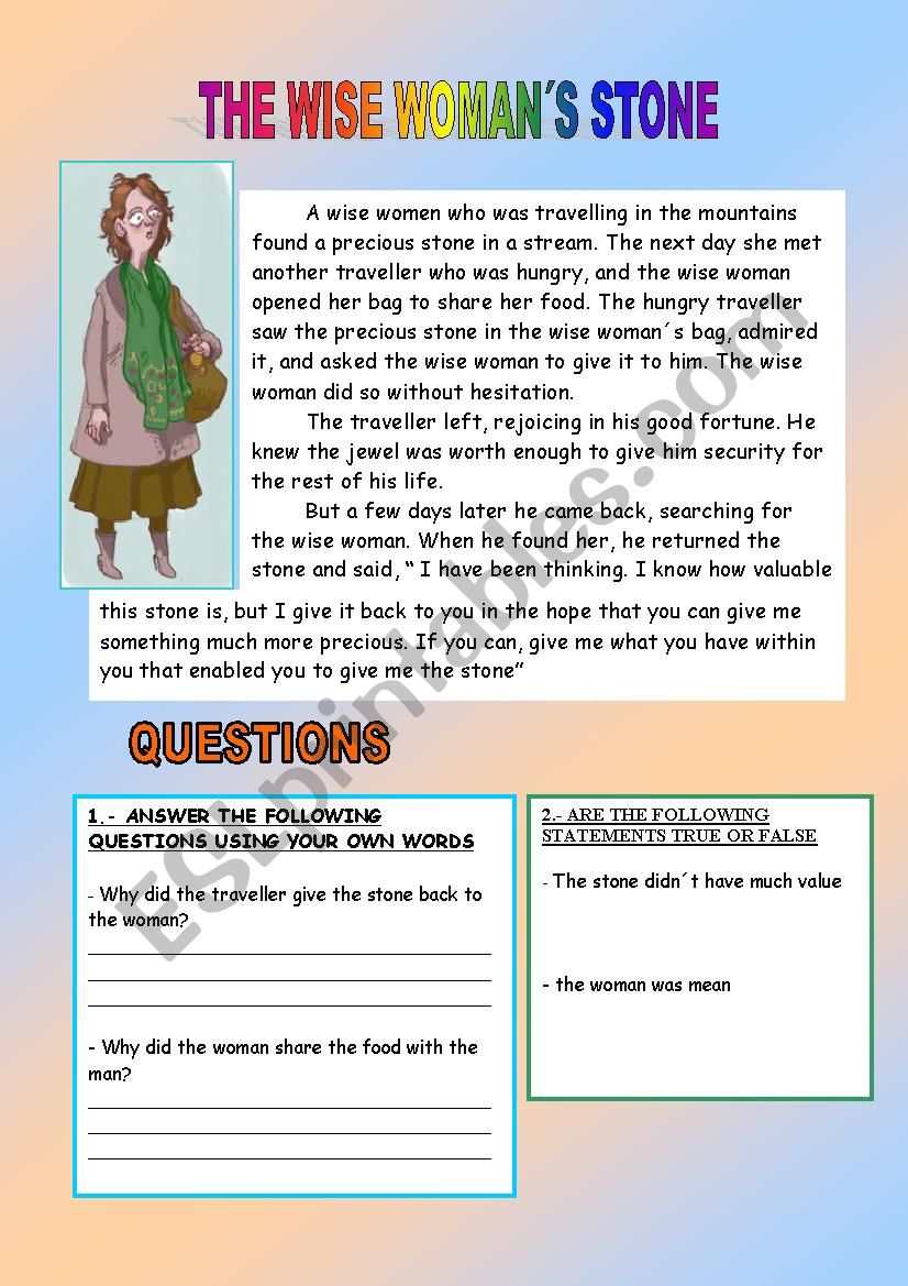 THE WISE WOMAN worksheet