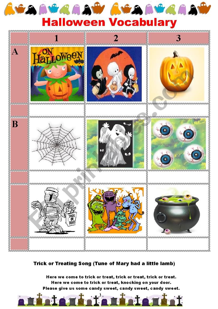 HALLOWEEN VOCABULARY worksheet