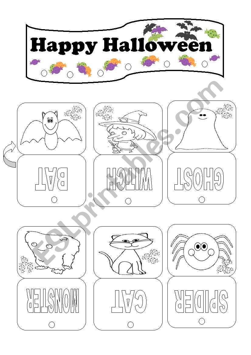 Halloween mobile- Craft worksheet