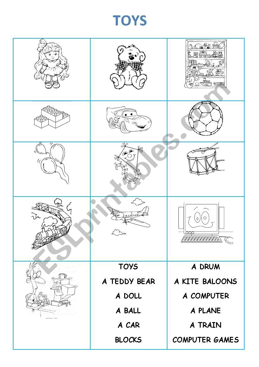 Toys worksheet