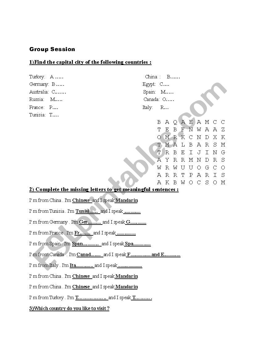 countries capital city nationality and language