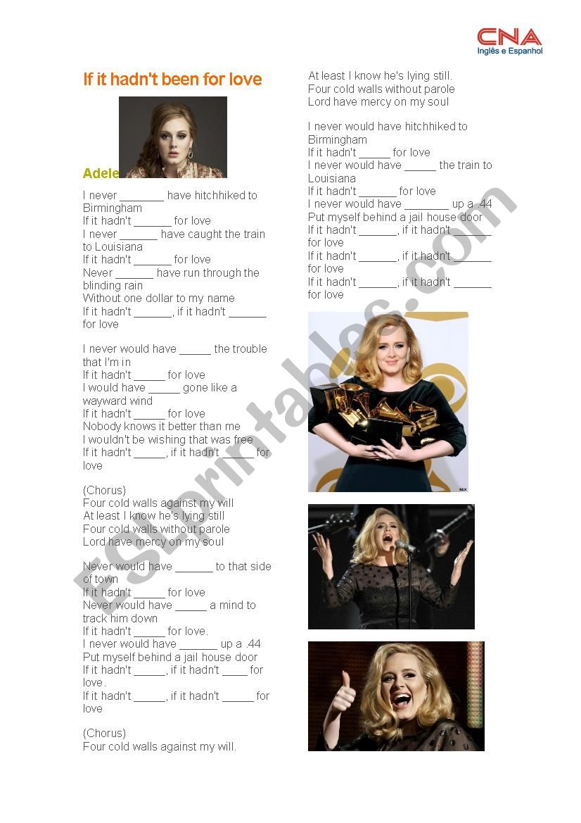 ADELE 3rd Conditional worksheet