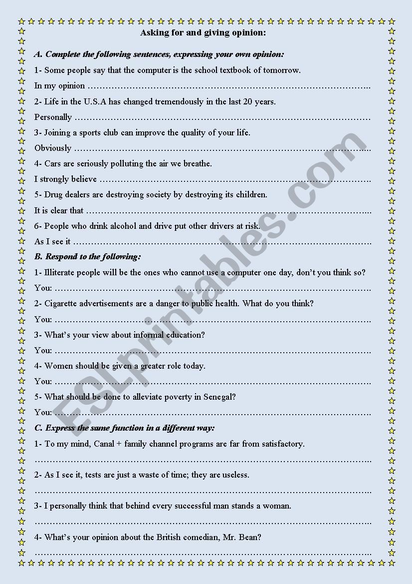 asking-for-and-giving-opinion-esl-worksheet-by-red1