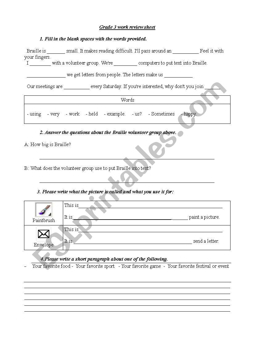 Japan Junior High Grade3 Unit1 Worksheet (New Horizon)