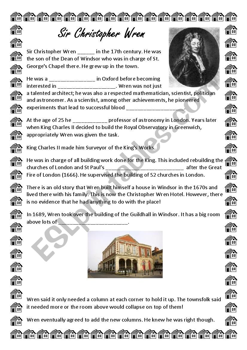 Christopher Wren worksheet