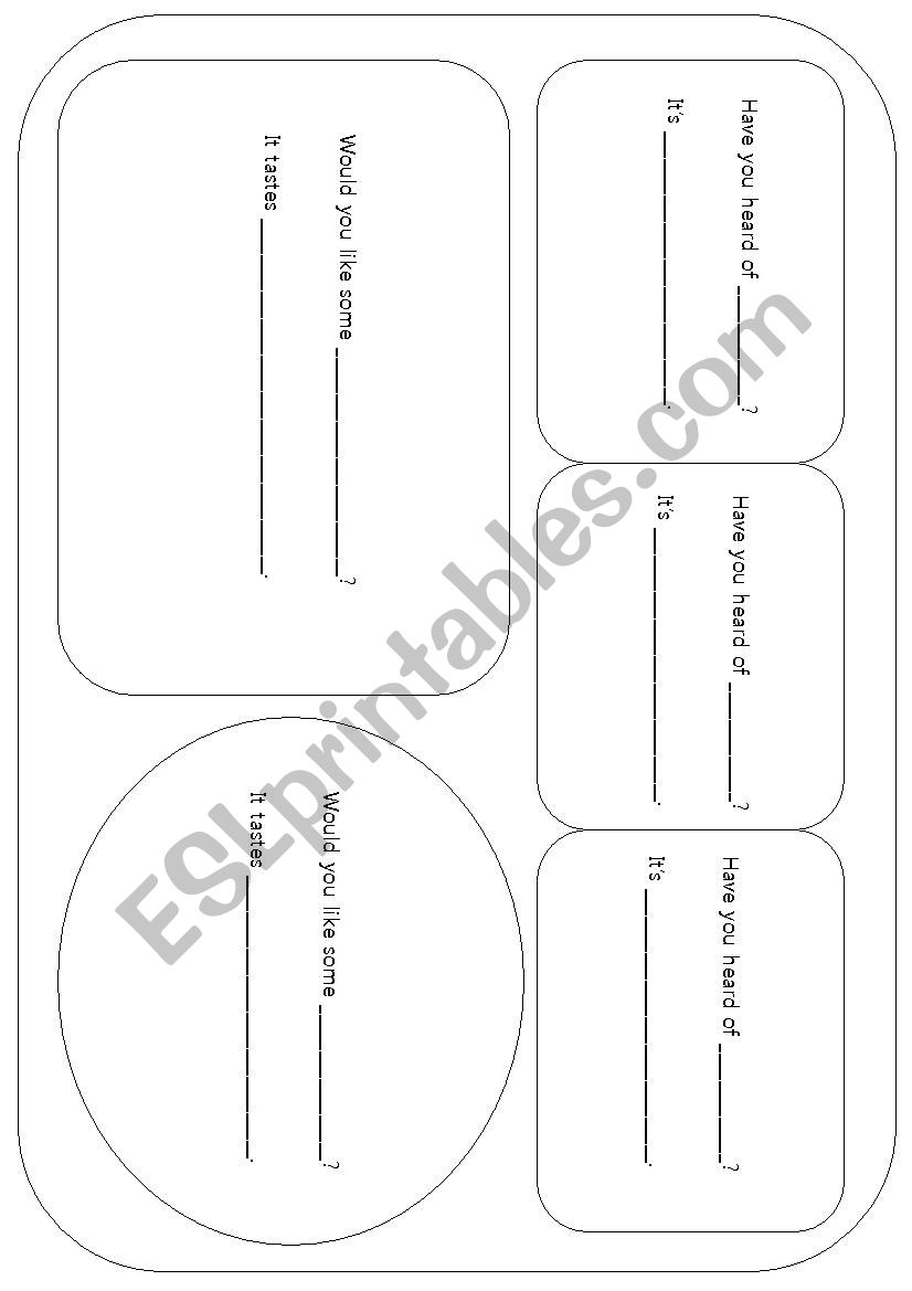 Food Tray  worksheet